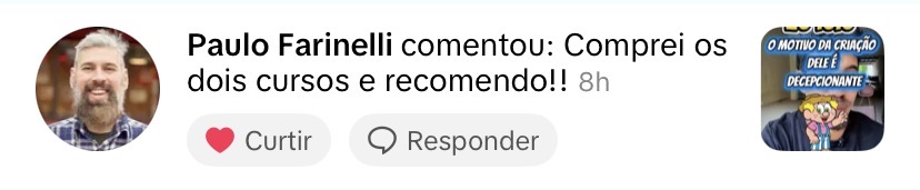 Depoimento Dois Cursos