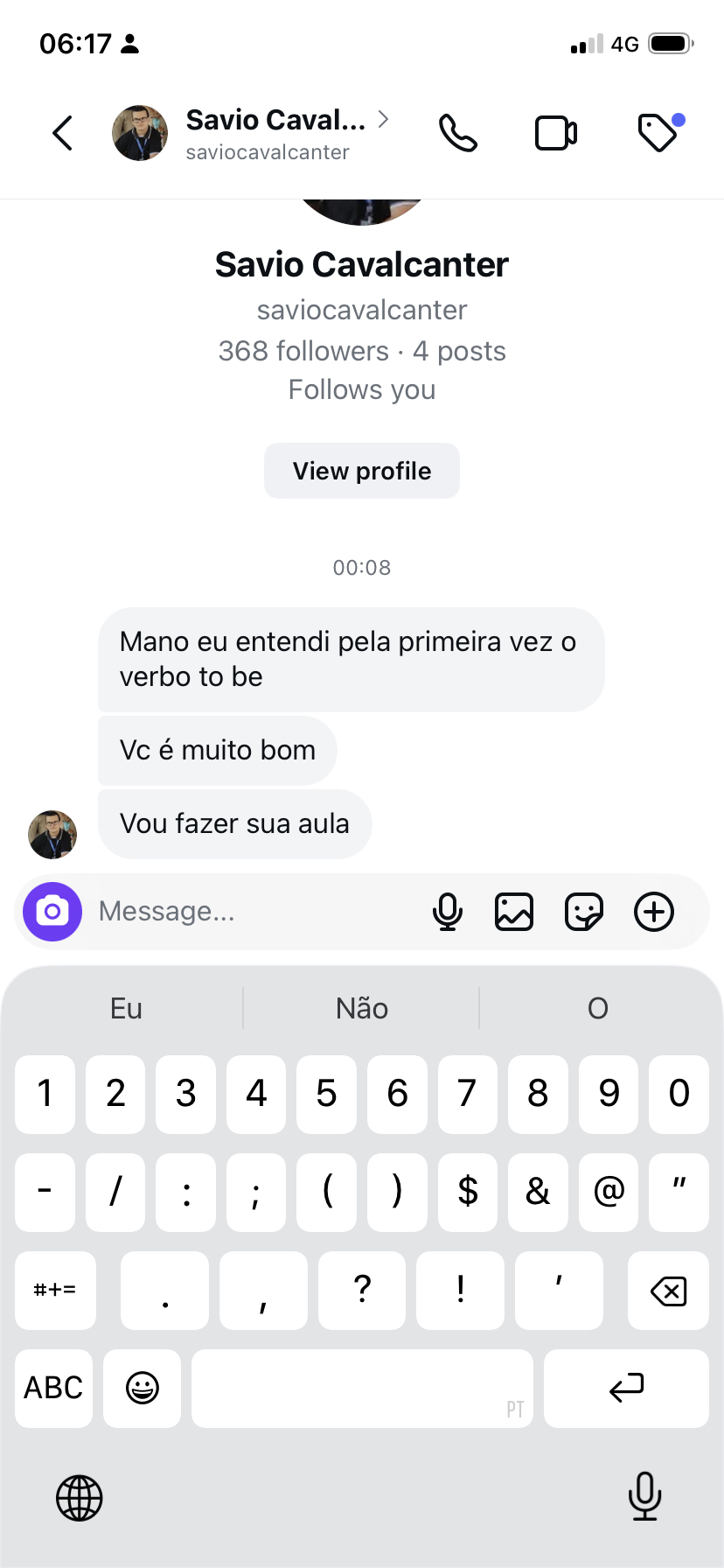 Depoimento Verbo To Be